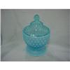 Fenton blue hobnail covered candy dish #1495288