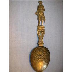 Antique French brass spoon!  #1495293