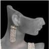 Designer knit sterling silver  weave earrings  #1495380