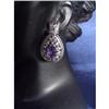 Amethyst Antique Style Sterling Silver Earrings#1495385