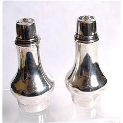 Antique Sterling Silver Salt  Pepper Shakers  #1495391