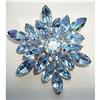 Image 1 : ~WEISS~ SPARKLING BLUE RHINESTONE BROOCH #1495527