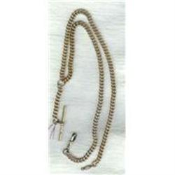 Watch Chain Silver Plate Gold Wash #1495636