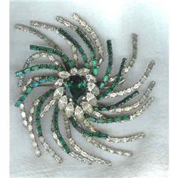 HUGE Rhinestone Catherine Wheel Pin #1495646