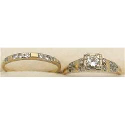 Wedding set. c1940 14k & Diamonds #1495668