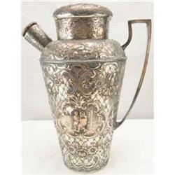 Cocktail Shaker Dated 1913 Silver on Copper #1495680