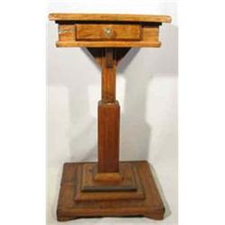 Primitive Lamp Table c1910 Hand made #1495690