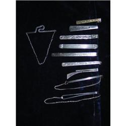 10 Silver Tie Clasps #1495740