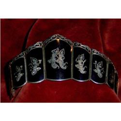 Silver & niello Thai Bracelet #1495748