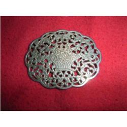  Large antique brooch with flower basket       #1495786