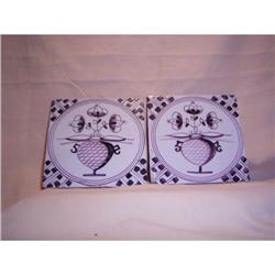 2 Antique Dutch Tiles #1495791