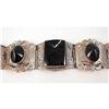 TAXCO Mexico STERLING ONYX Paneled BRACELET #1495846