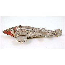 Antique ICE FISHING Decoy FOLK Art Fish LURE #1495847