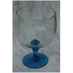 Crackle Glass Blenko Stemmed Footed Bowl #1495874
