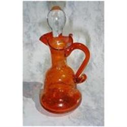 Crackle Glass Bell Shaped Cruet #1495882