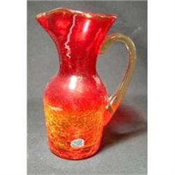 Crackle Glass Rainbow Pitcher #1495900