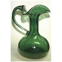 Large Crackle Glass pitcher #1495901