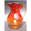 Crackle Glass Amberina Pitcher - Hammond Glass #1495902