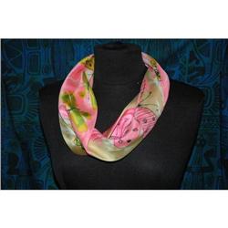 Vera Butterfly Smoke Ring Scarf 100% silk  #1495933