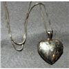Image 1 : Large Sterling Silver Heart Locket Necklace  #1495968