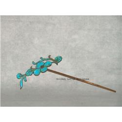 Floral Feather Mounted Hairpin  #1496121