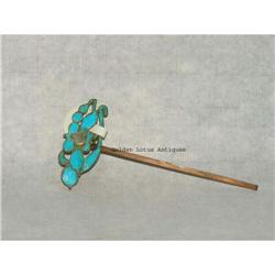 Chinese Lotus Flower Feather Hairpin  #1496125