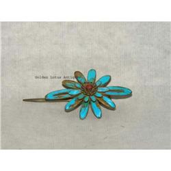 Chinese Sun Flower Feather Hairpin  #1496133
