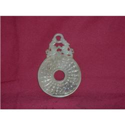 Vintage Chinese Jade Stone Double Dragons Round#1496152