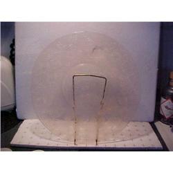 Pink,depression glass , 12" cake plate, #1496277