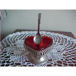 Ruby Color Server, Made in England, Heart shape#1496314