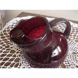 Ruby Color Pitcher, Tilted #1496316