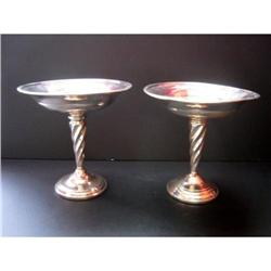 Pair of American sterling compote bowls #1496357