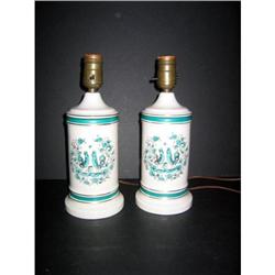 Pair of Rosenthal table lamps with hand painted#1496358