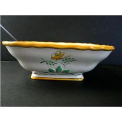 Country Suede square bowl 1880 w/Butterfly #1496365