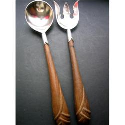 Pair of salate sterling silverware #1496367
