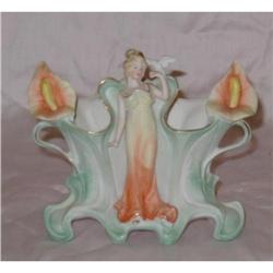 Elegant Art Nouveau/deco Bisque  Woman Vase #1496409