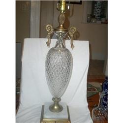 electric  pressed glass  tall  lamp #1496417