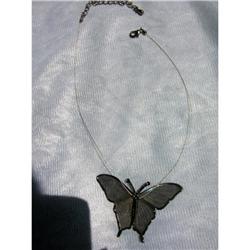 ELEGANT SILVER BUTTERFLY WITH MESHED WINGS #1496456