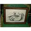 Image 1 : Framed Otter Print Signed by Merle Wheeler #1509993