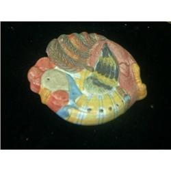 Porcelain Colorful Old Chicken Wall Plaque #1510008