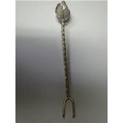 Vintage  Olive Fork with Large Stone #1510024