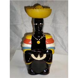 Glass Native Drummer Liquor Bottle #1510026