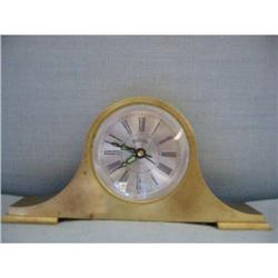 Vintage Brass Bulova Quartz desk clock!  #1510101