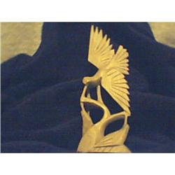 WOODEN CARVED BIRD  #1510115