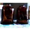 Image 1 : SNUFF AMBER GLASS BOTTLE CANNING JAR 2-EA IN #1510141