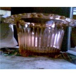 FLOWER BOWL WITH LATTICE RIM, FOOTED, VINTAGE #1510143