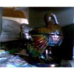 L.E. SMITH PURPLE AMETHYST CARNIVAL GLASS #1510203