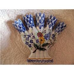 Antique Hand Painted Finger Vase #1510284