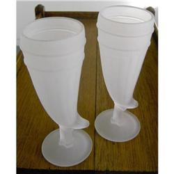 Tiara Powderhorn Frosty-glass Mugs-pair #1510294