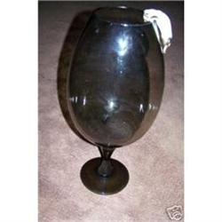 RETRO GOBLET SHAPED PEDESTAL VASE w/KITTEN-gray#1510347